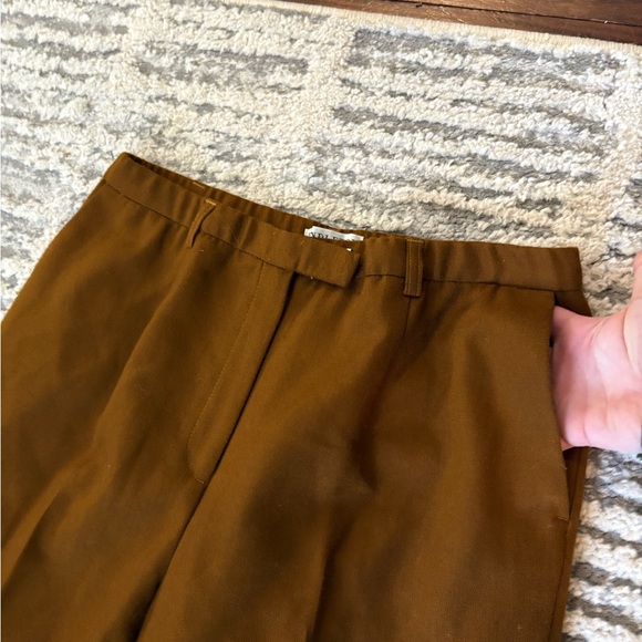 Vintage 100% Wool Pendleton brown tan straight career trouser size 10 - Picture 2 of 4